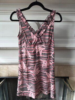 BCBG Maxazria Pink Floral Printed Sleeveless Dress Size XS